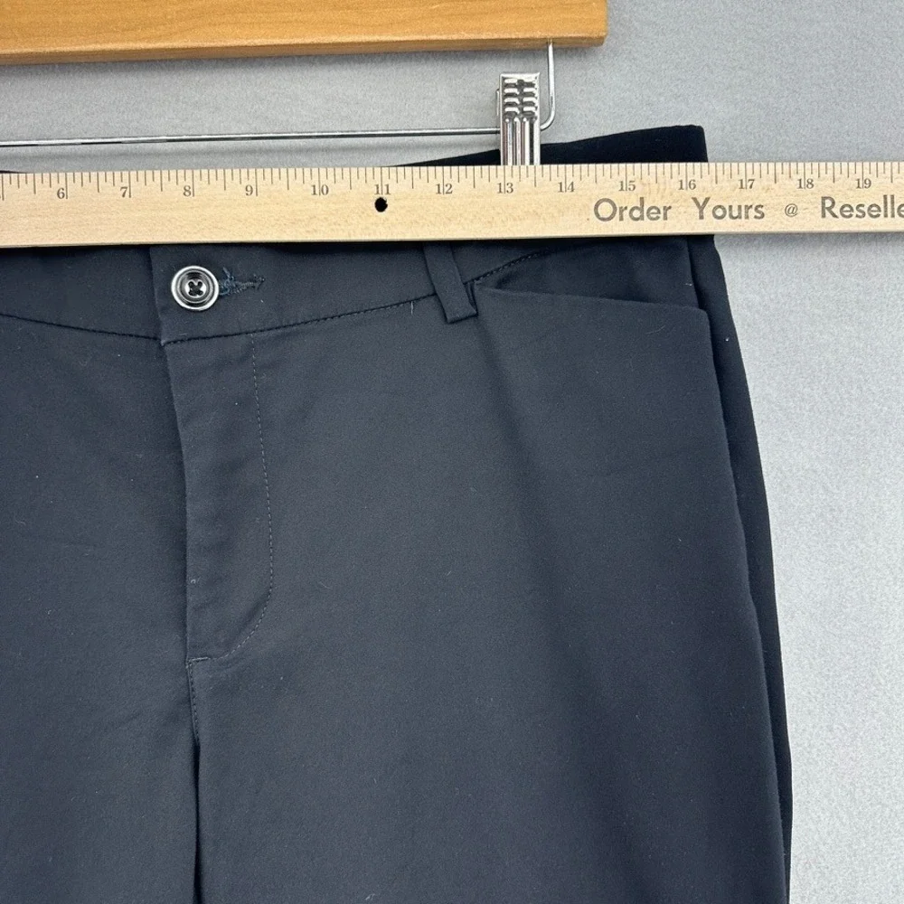 Lee Flex Motion Regular Fit Trouser Mid Rise Black Straight Leg Pants SZ 10